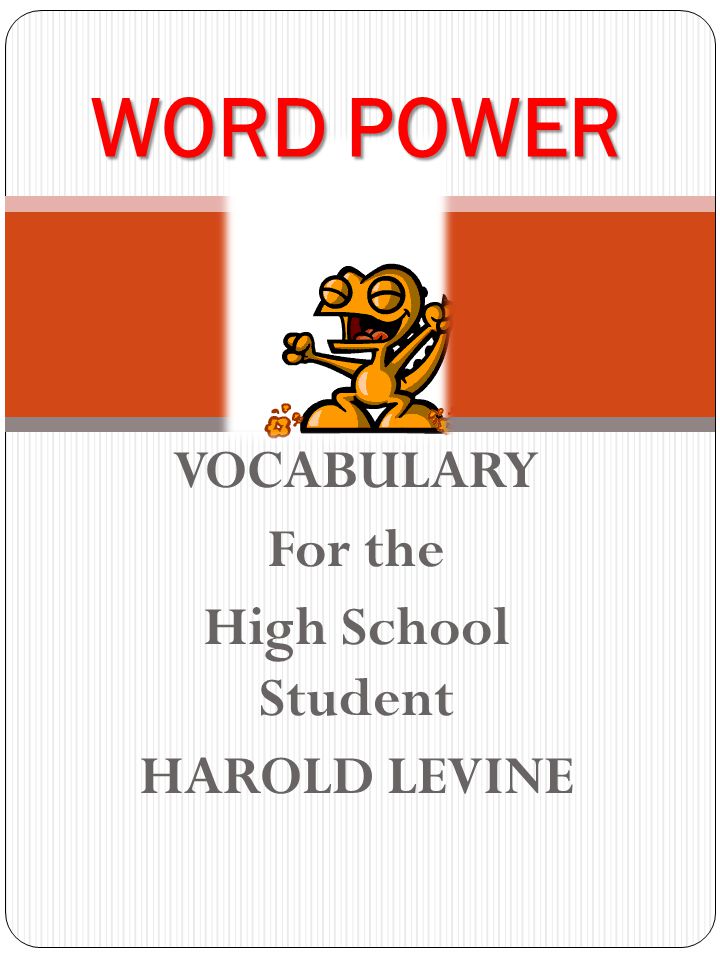 Vocabulary for the High School Student